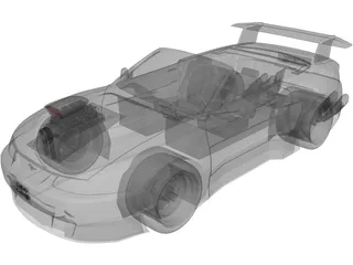 Ford Mustang 2000 [Supercharged] 3D Model preview