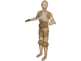 Star Wars C3PO Robot 3D Model preview