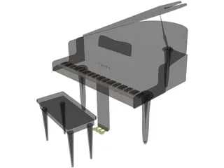 Piano Yamaha 3D Model preview