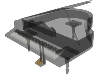 Grand Piano 3D Model preview