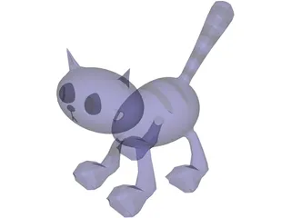 Cartoon Cat 3D Model preview
