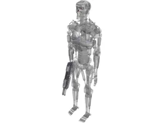 Terminator T-800 Metal Skeleton 3D Model preview