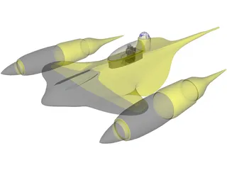 Star Wars Episode II Naboo Fighter 3D Model preview