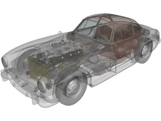 Mercedes-Benz 300 SL Gullwing (1950) 3D Model preview