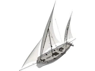 Sail Dock San Juan 3D Model preview