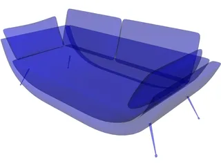 Sofa Evento 3D Model preview