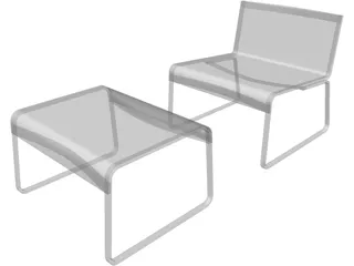 Chair Relax MDF 3D Model preview