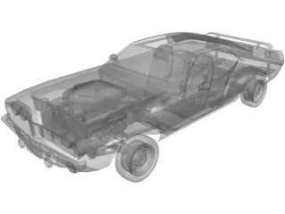 Dodge Muscle Car (1970) 3D Model preview