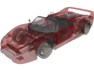 Ferrari F50 (1995) 3D Model preview