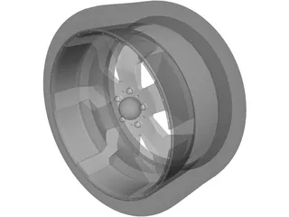 Rim 23 Inch Sportrux Sicker 6 with Tire 3D Model preview