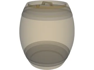 Beer Barrel Dispencer 3D Model preview