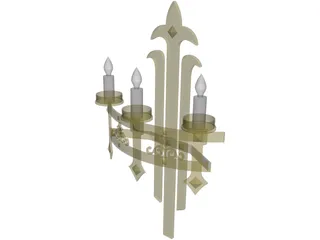 Lamp Wall 3D Model preview