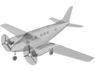 Beechcraft Super King Air 100 3D Model preview