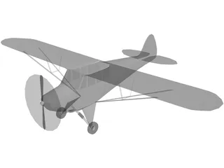 Piper J-3 Cub 3D Model preview