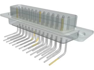 Plug D-25 3D Model preview