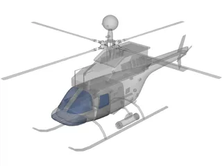 Bell OH-58D Kiowa 3D Model preview