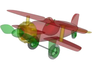 Airplane Toy 3D Model preview