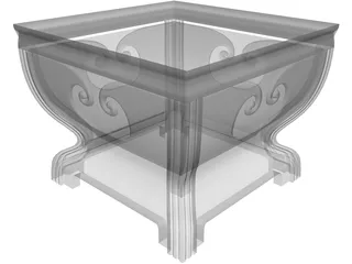 Sandstone Planter 3D Model preview
