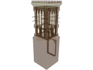 Wind Tower UAE 3D Model preview