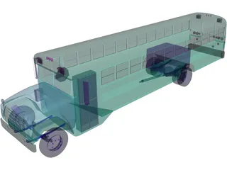 School Bus 3D Model preview