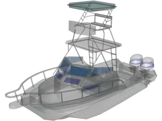 Grady White Boat 3D Model preview