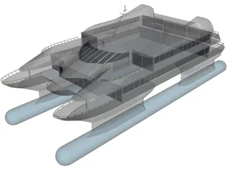 Navetek Catamaran 3D Model preview