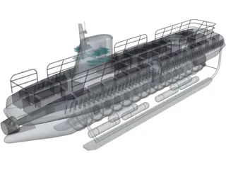 Atlantis Tour Submarine 3D Model preview