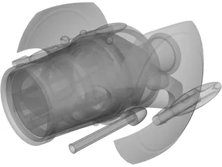 O-Wing Fighter 3D Model preview