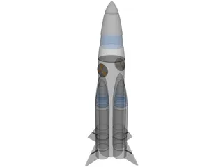 Nuclear Missile 3D Model preview