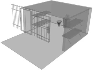 Jail Cell 3D Model preview
