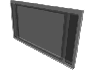 Flat Screen TV 3D Model preview