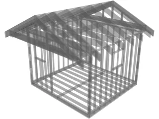 Shed Frame 3D Model preview