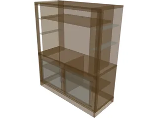 Entertainment Center [+Glass Shelves] 3D Model preview