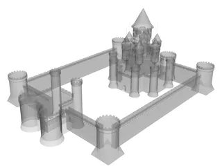 Castle Fantasy 3D Model preview