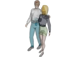 Man and Woman 3D Model preview