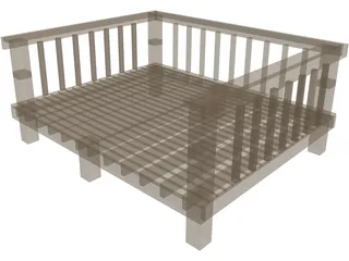 Desk Inclosed 3D Model preview