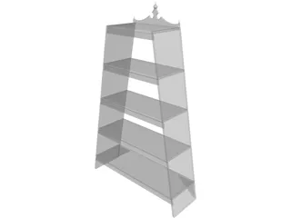 Book Shelf A-Frame 3D Model preview