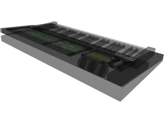 Synthesizer Yamaha DX100 3D Model preview