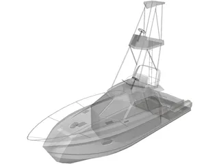 Deep Sea Fishing Boat 3D Model preview