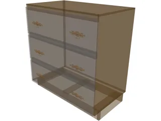 Chest of Drawers 3D Model preview