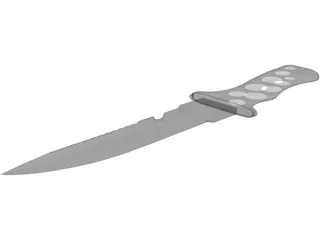 Knife Diving 3D Model preview