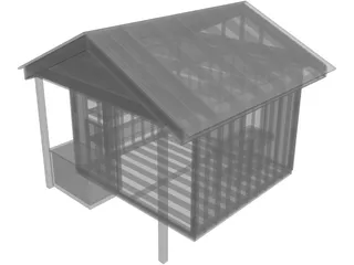 Shed [+Shelves and Table] 3D Model preview