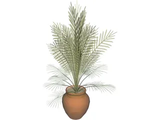 Large Potted House Plant 3D Model preview