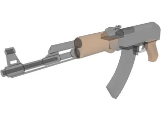 AK-47 Assault Rifle 3D Model preview