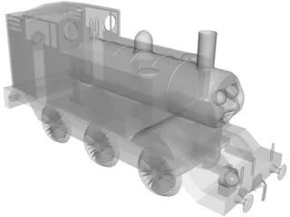 English Fantasy Tank Engine 3D Model preview