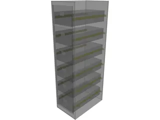 File Cabinet 3D Model preview