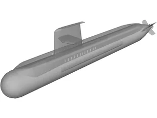 Australian Collins Class Submarine 3D Model preview