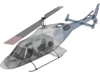 Bell 222 3D Model preview