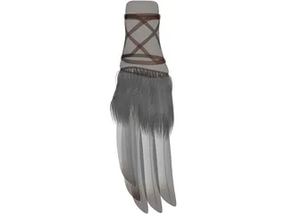 Native American Prayer Fan 3D Model preview