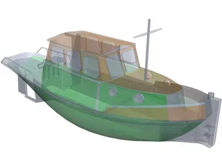 Tug Boat Sleepbootje 3D Model preview